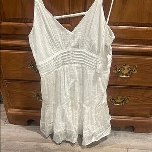 American Eagle Outfitters White Textured Chemise
